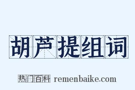 胡芦提组词是什么意思的图片